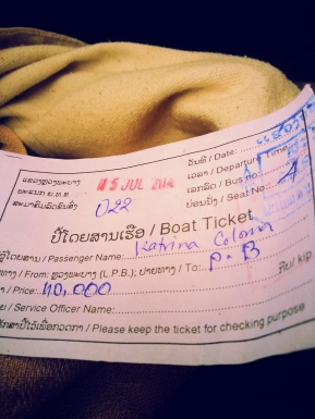 Ticket to Pak Beng